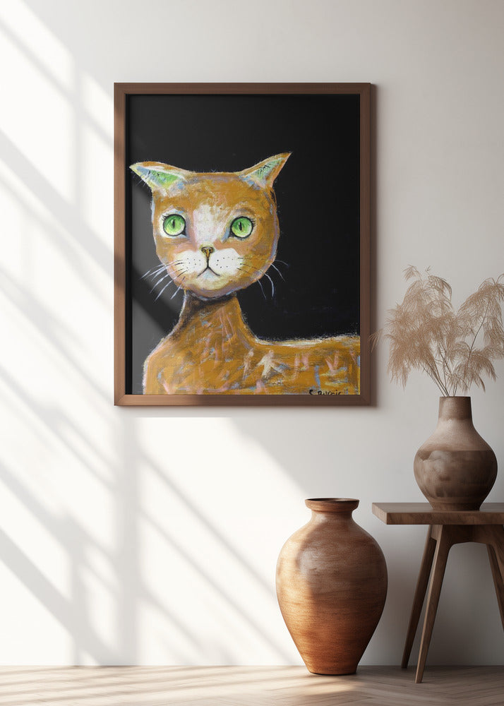 The Brown Big Eyed Cat