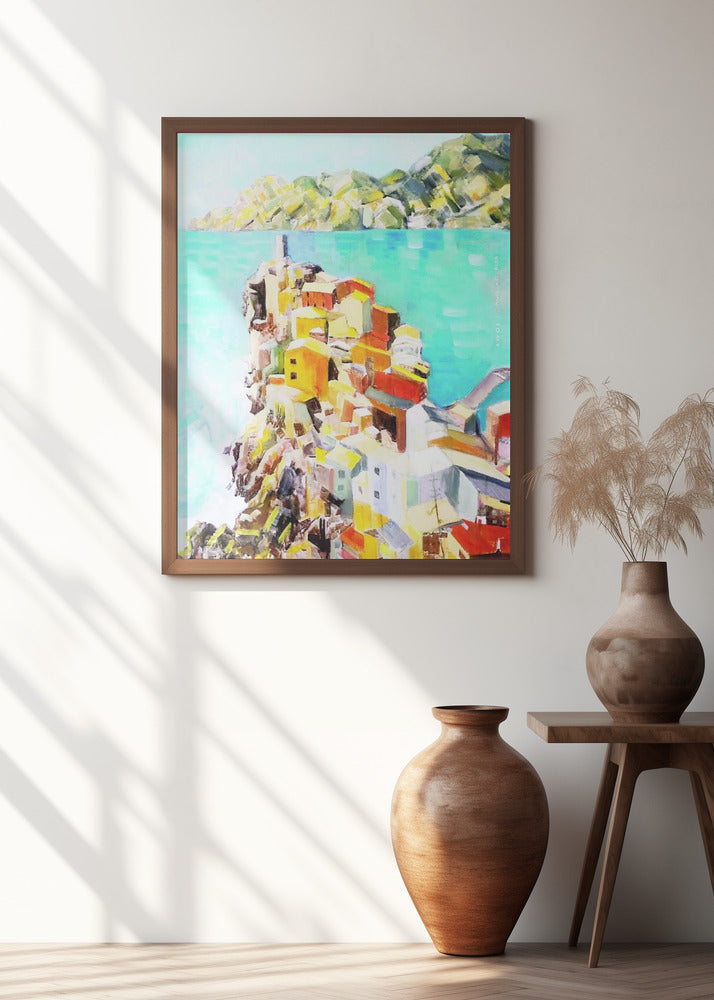Colourful Town By The Mediterranean Sea, Italy Wall Art