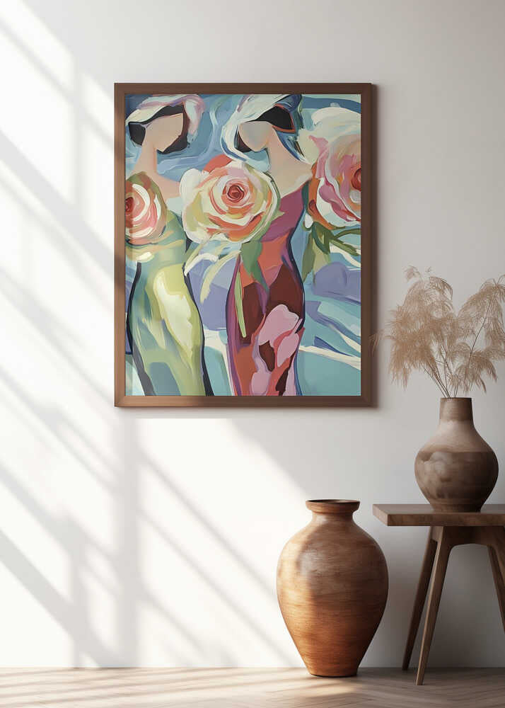 Two Women With Roses