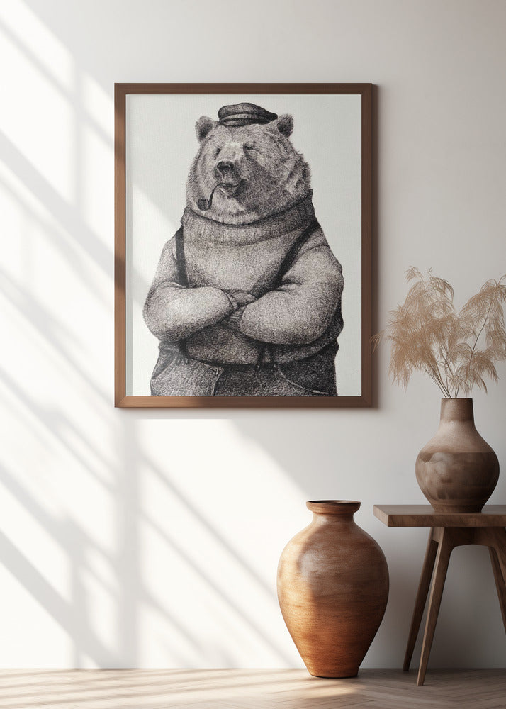 Bear In Vintage Attire