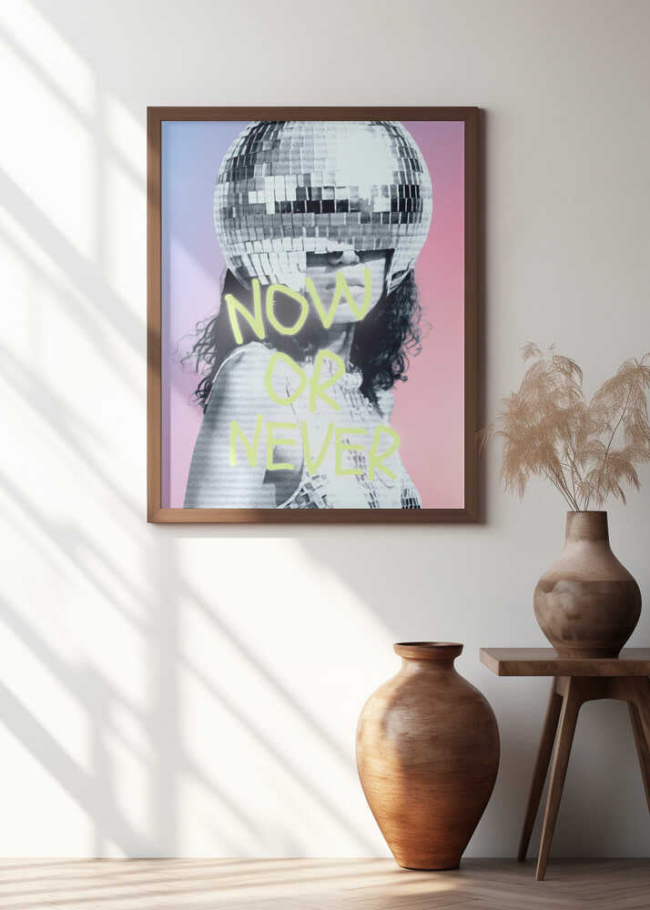 Woman with a Disco Ball Helmet