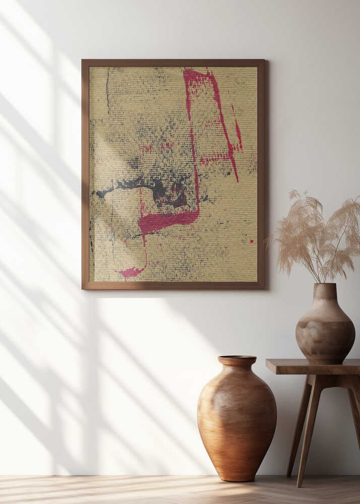 Bold Red And Black Brushstrokes