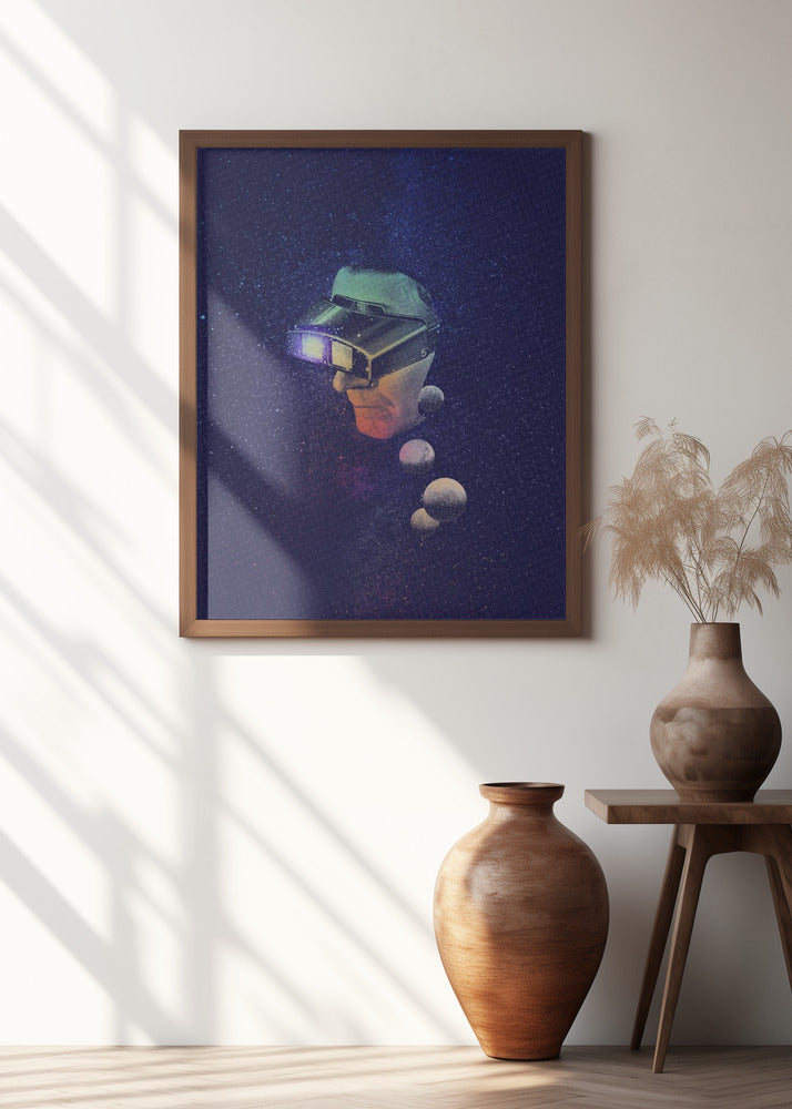 VR Headset In Outer Space