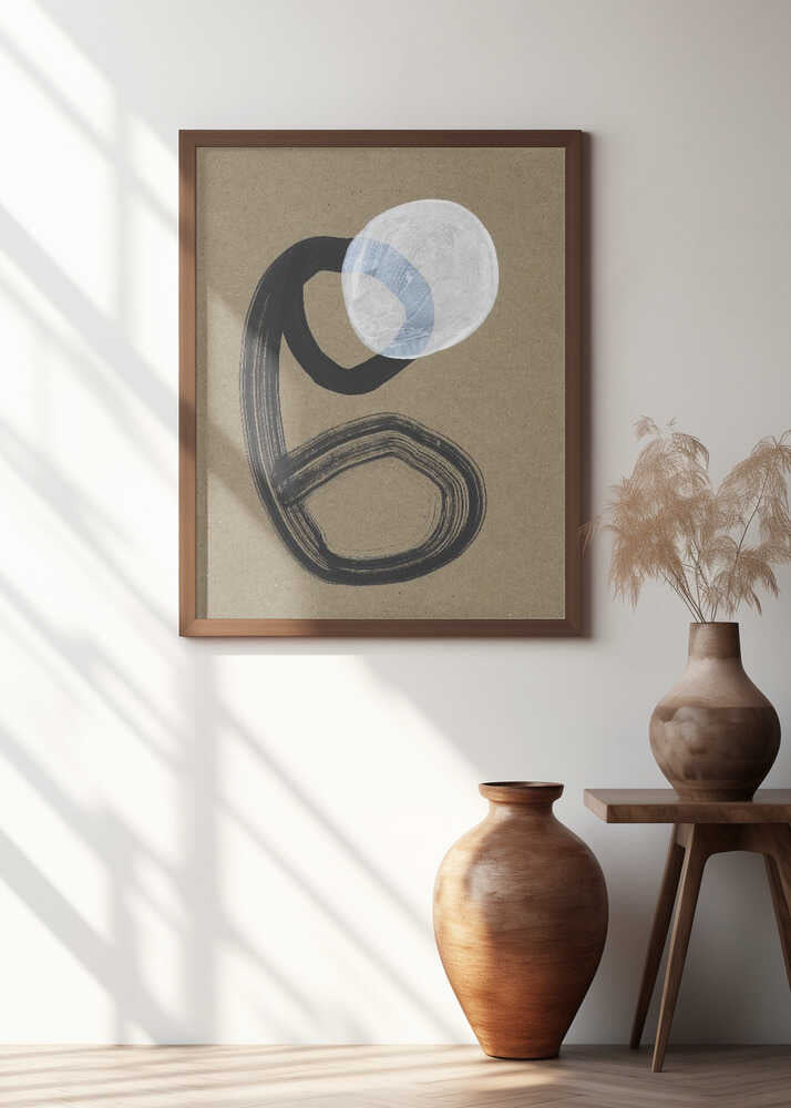 Abstract Bold Black Brushstrokes