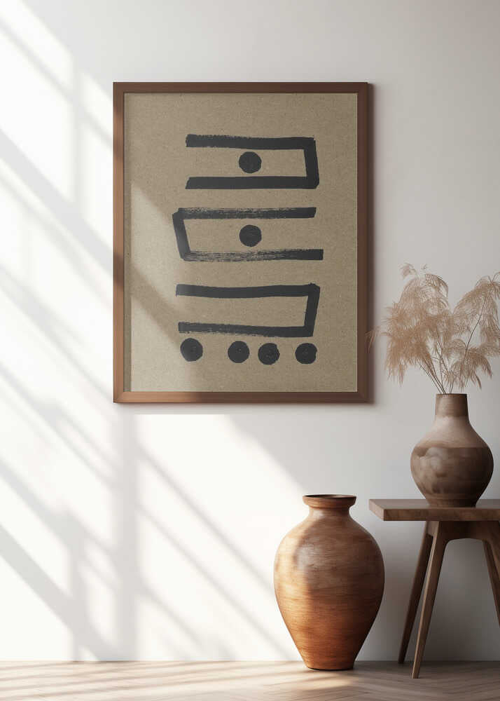 Abstract Bold Black Geometric Line