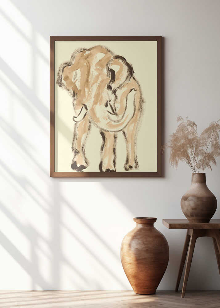 Elephant Painted in Expressive Brushstrokes
