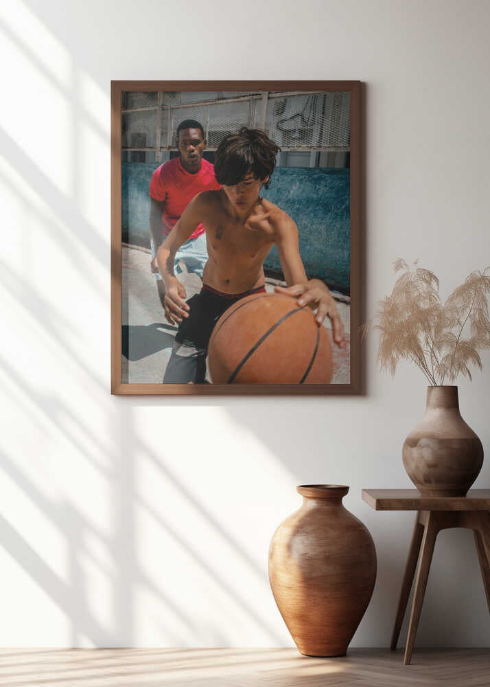 Boys playing Basketball