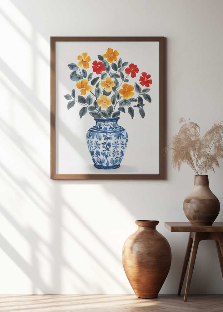 Vibrant Floral Vase
