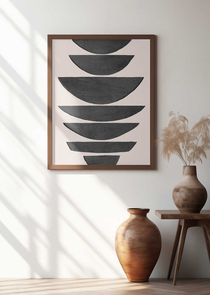 Stacked Black Semi Circles