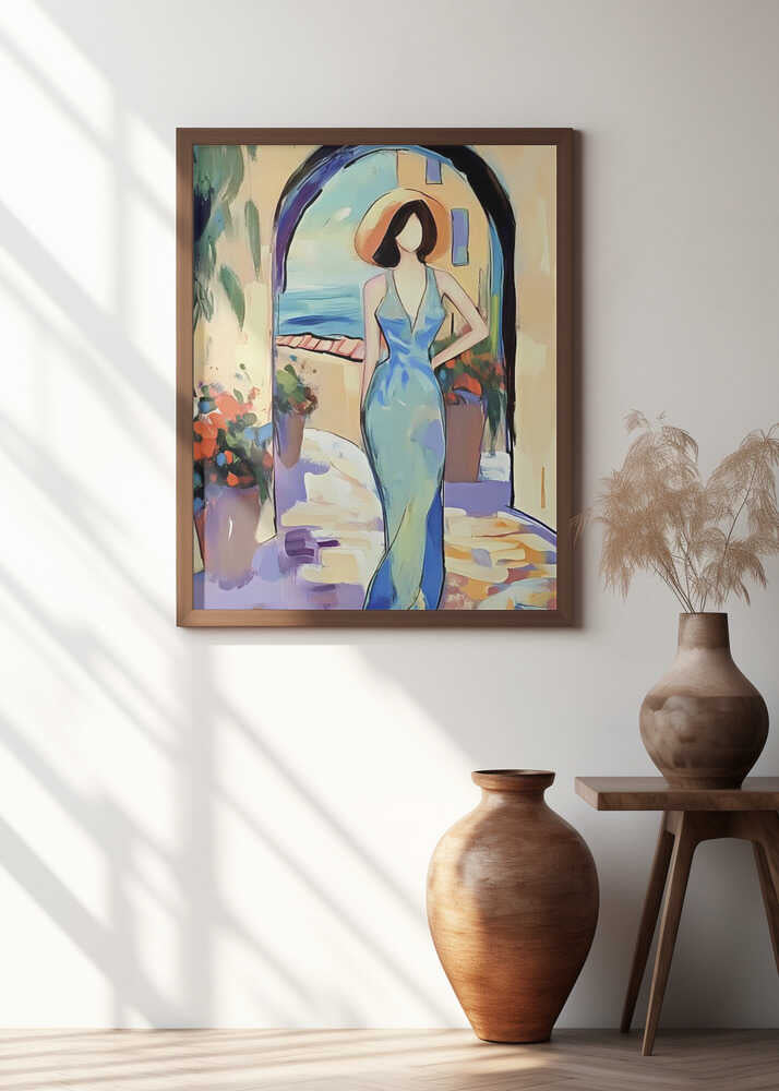 Woman In A Blue Dress