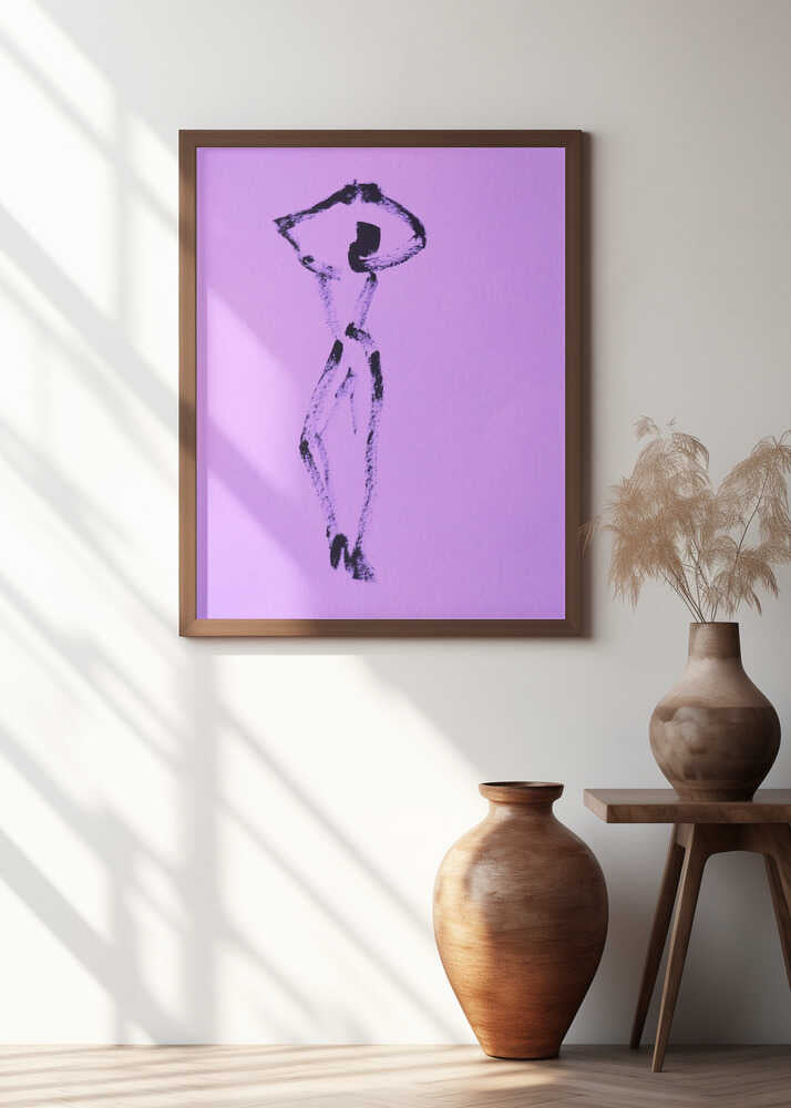 Purple Contour Silhouette