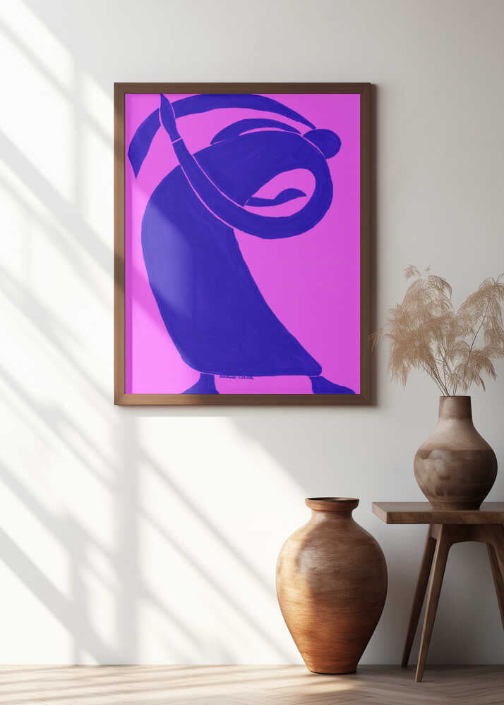 Blue Figure Silhouette