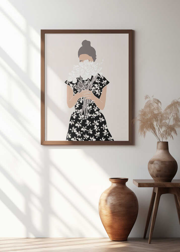 Girl With Flower Bouquet