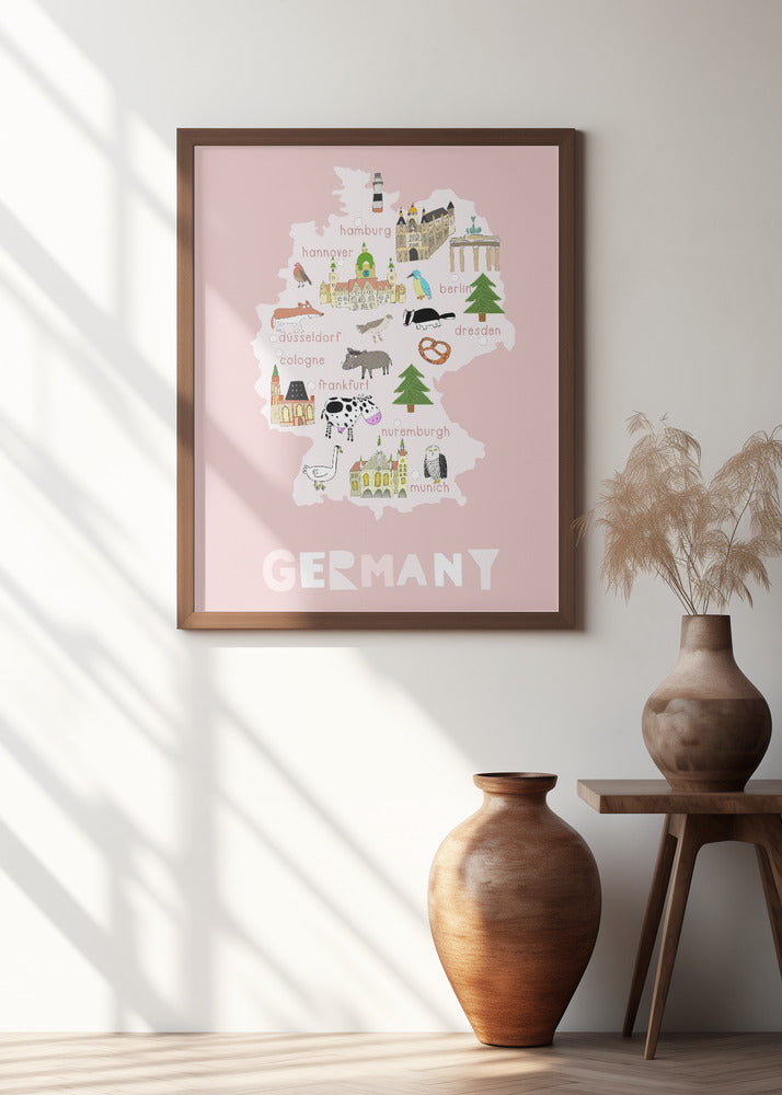 Illustrated Map of Germany by Carla Daly