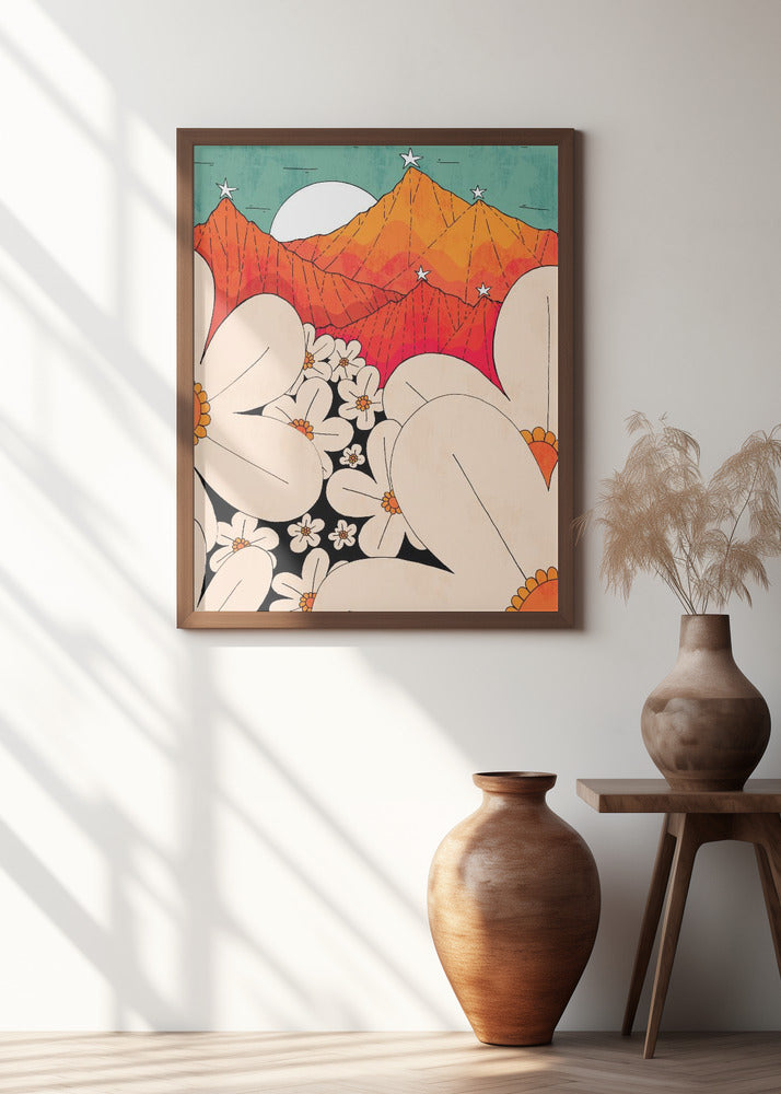 Summer Floral Mountains