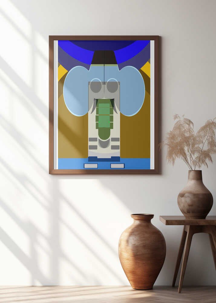 Joyful Jumbo: Elephant in Hat & Glasses Art Print