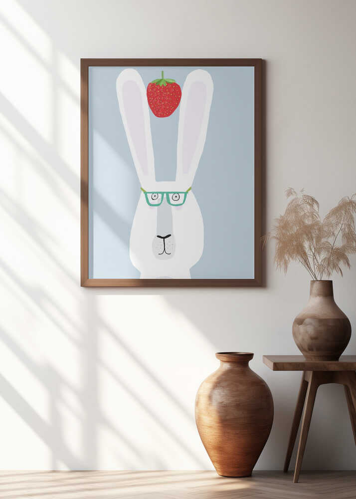 Funny Rabbit with Strawberry