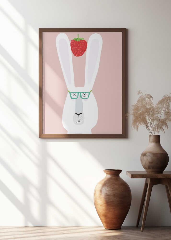 Funny Rabbit with Strawberry