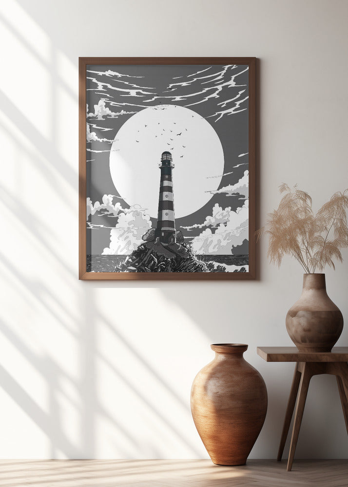 Lighthouse Black and White