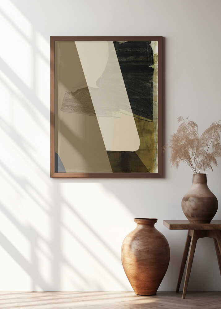 Geometric Abstraction in Earthy Tones