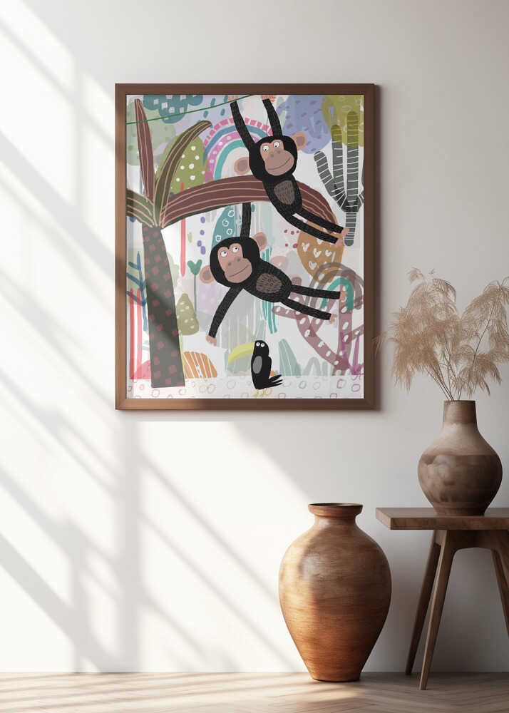 Monkey and Toucan Jungle Friends