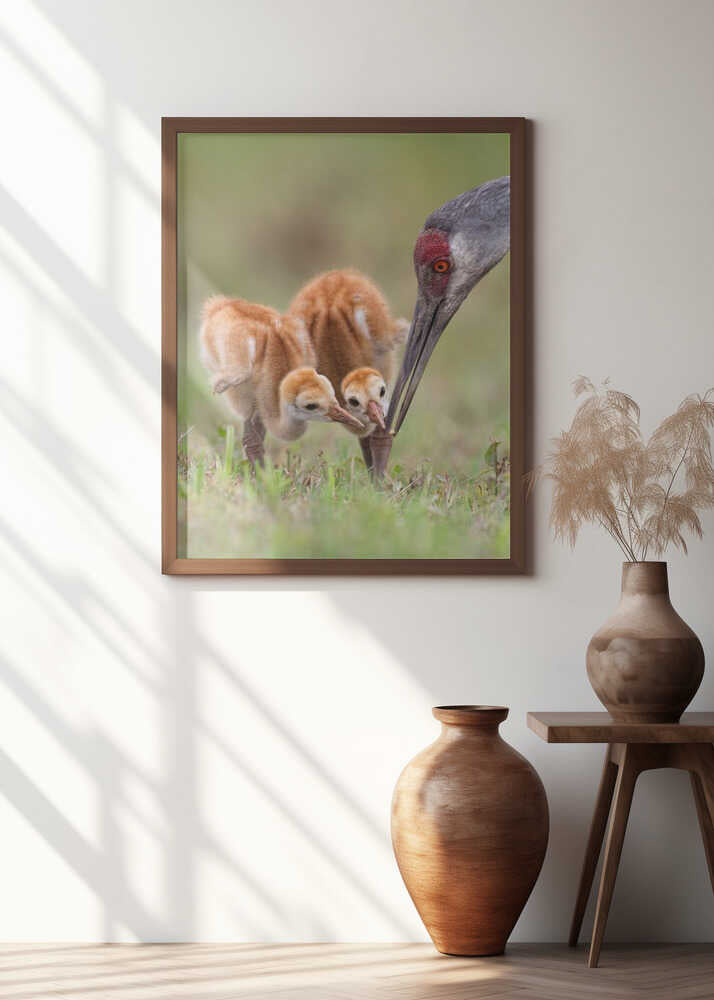 Sandhill Crane with Chicks
