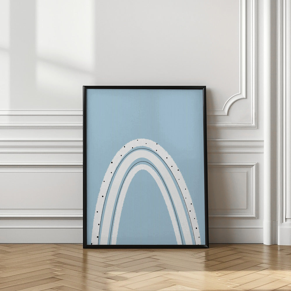 Art Prints of Black and White Rainbow