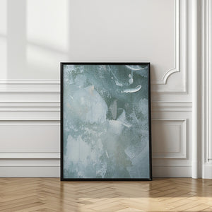 Art Prints of Green and White Acrylic No 3