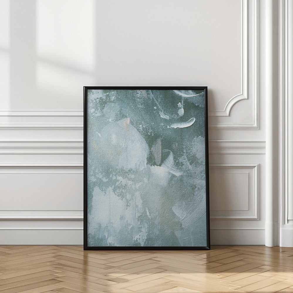 Art Prints of Green and White Acrylic No 3