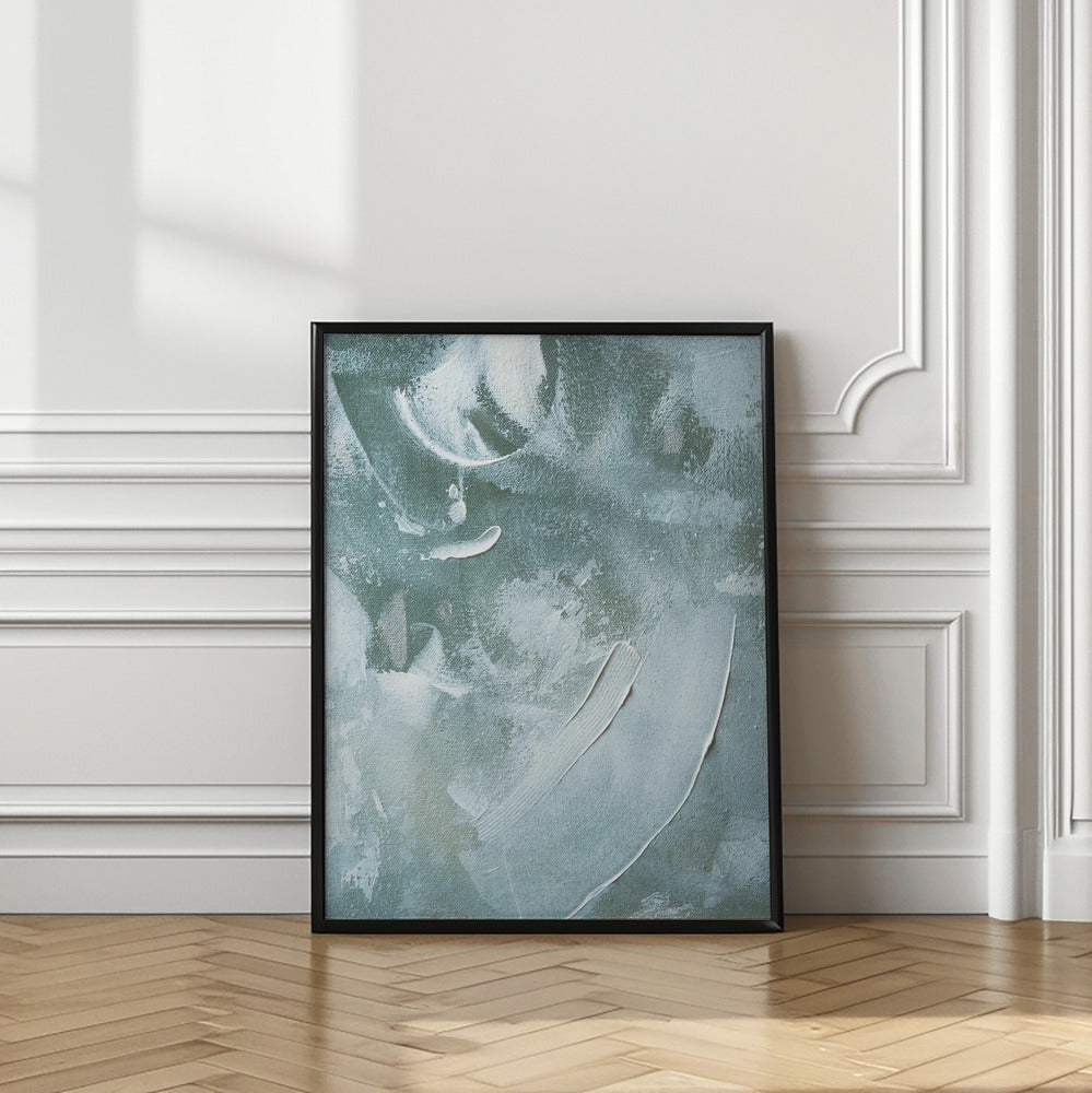 Art Prints of Green and White Acrylic No 4