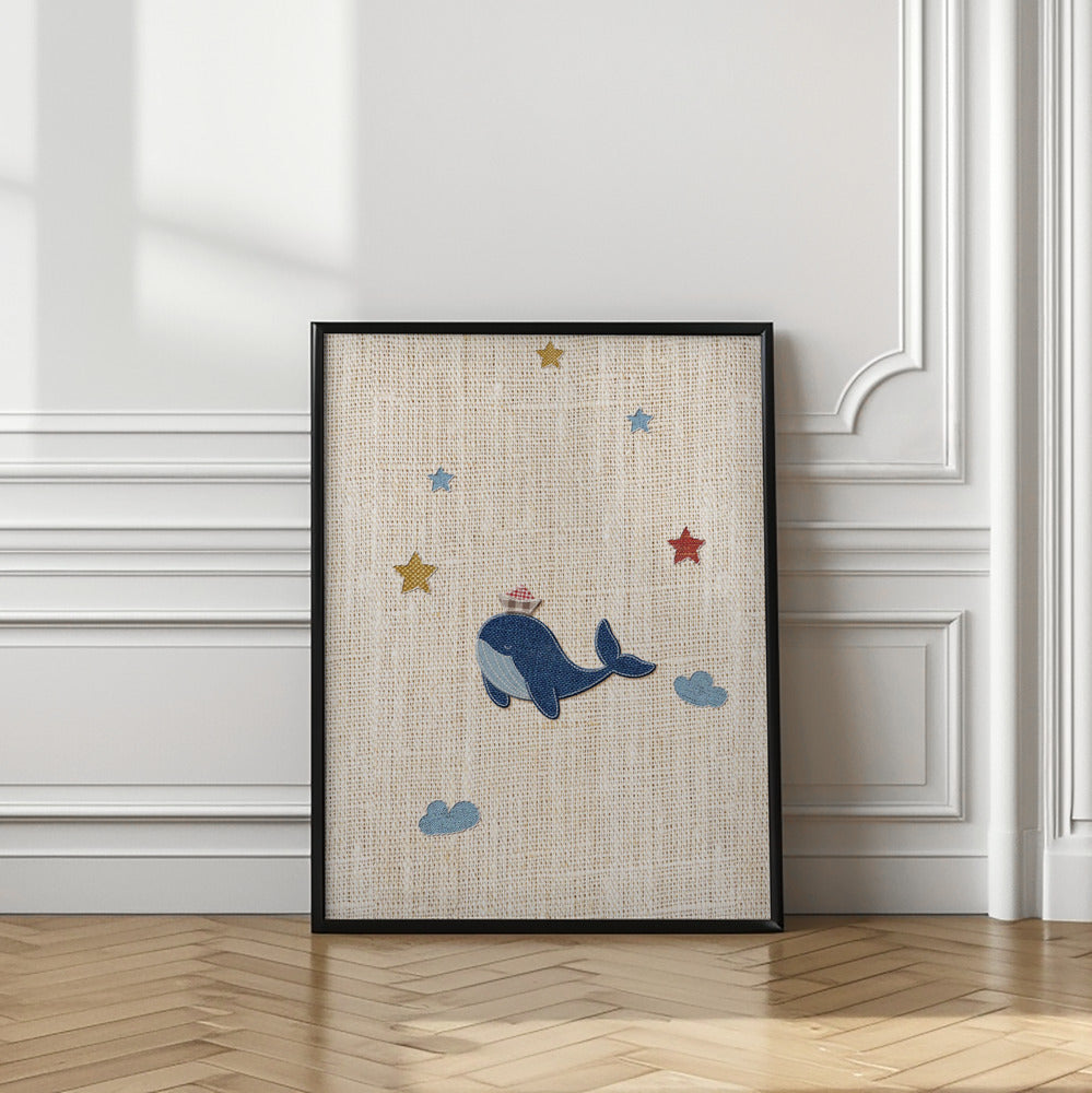 Art Prints of Cute Whale