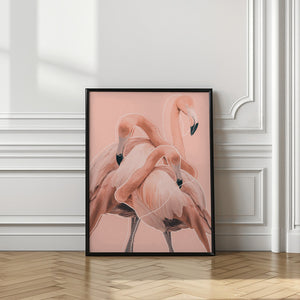 Canvas Art Print Flamingos nr. 1