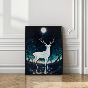 Canvas Art Print Paint Deer