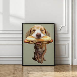 Canvas Art Print hotdog