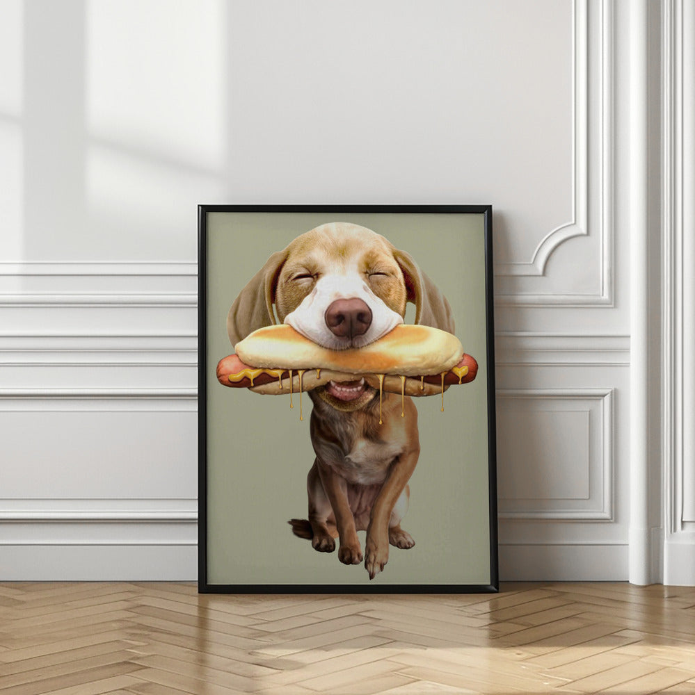 Canvas Art Print hotdog