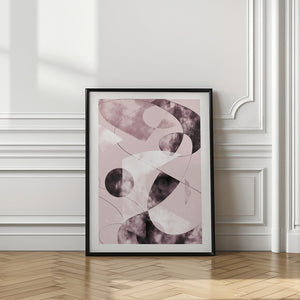 Art Prints of Shapes Shatters Red