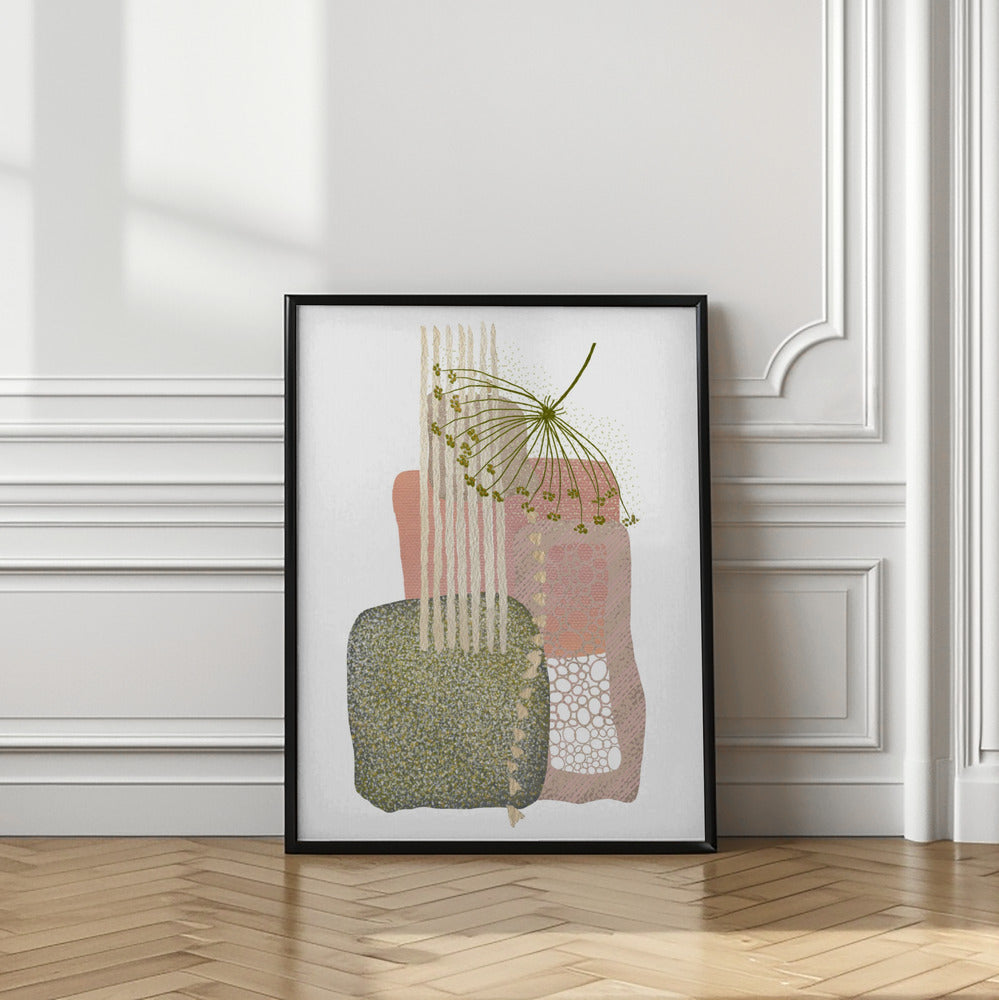 Art Prints of Delicate Pink and Green-3