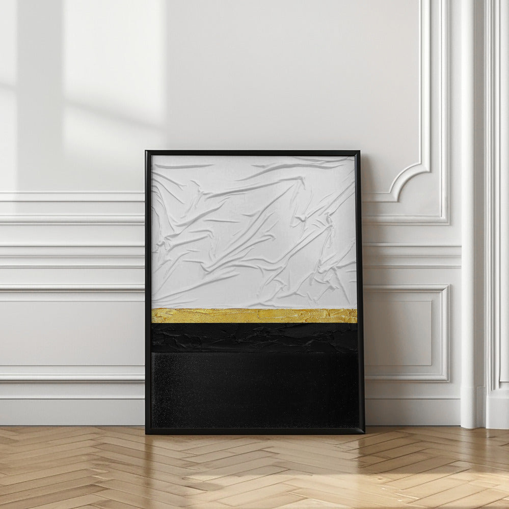 Art Prints of Fabric Gold and Black