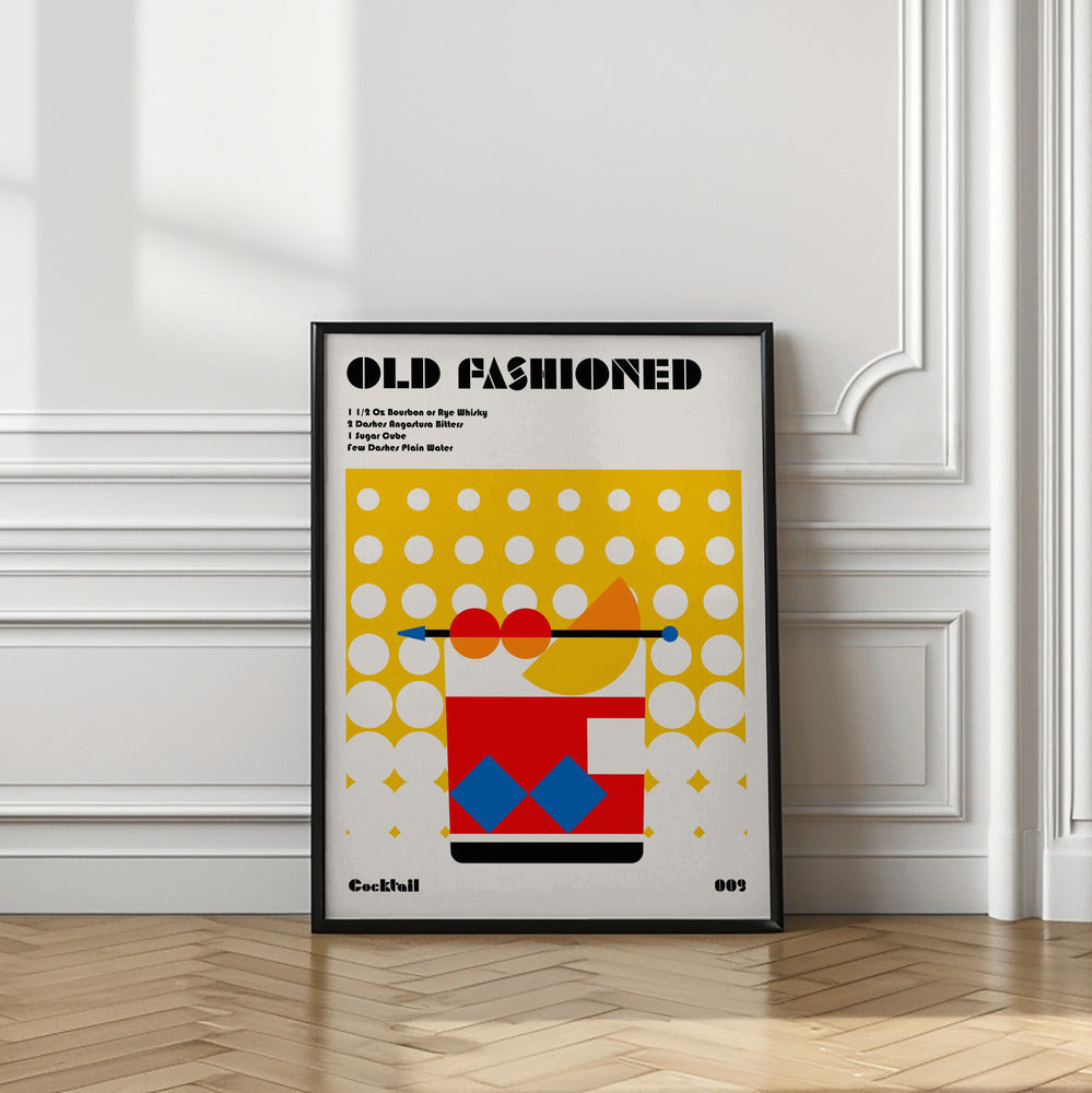 Art Prints of Old Fashioned Bauhaus Cocktail