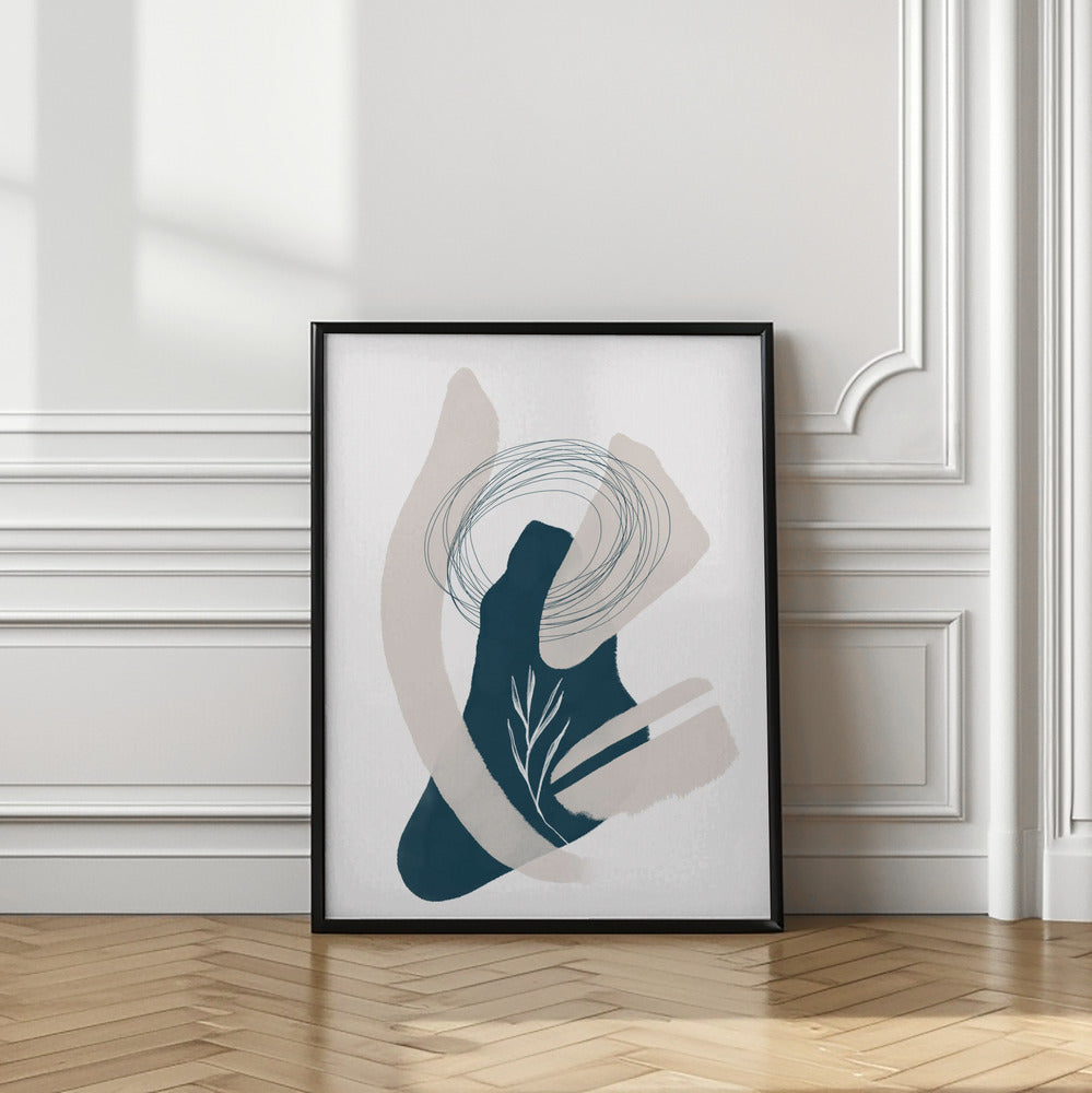 Art Prints of Abstract inky shapes no. 1 - Landscape in transition