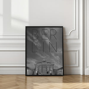 Art Prints of BERLIN Brandenburg Gate | Text & Skyline