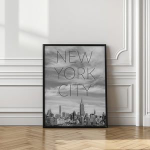 Art Prints of NYC Midtown Manhattan | Text & Skyline