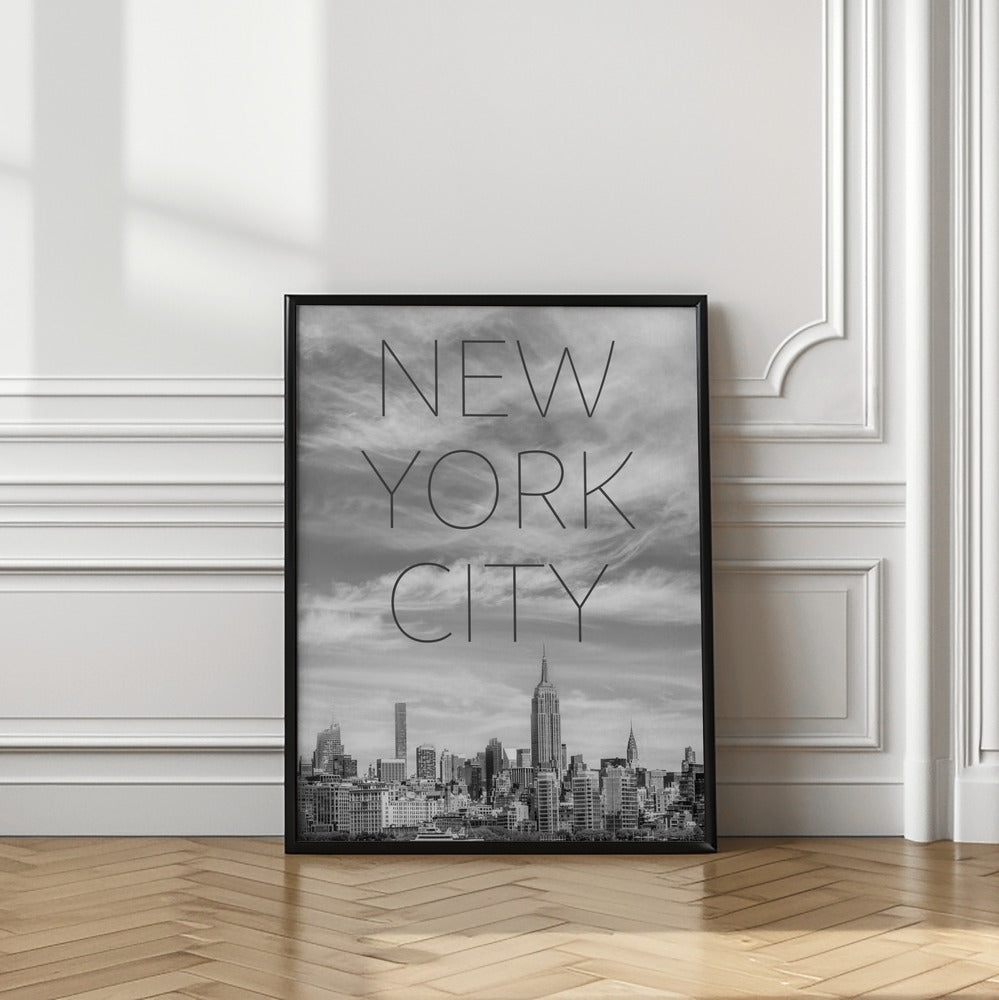 Art Prints of NYC Midtown Manhattan | Text & Skyline