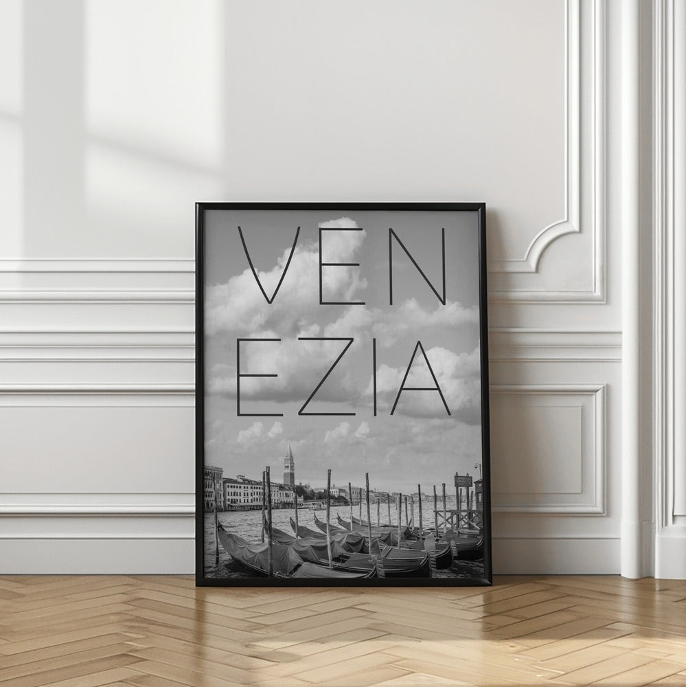 Art Prints of VENICE Grand Canal and St Mark's Campanile | Text & Skyline