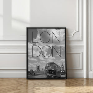 Art Prints of Busses in London | Text & Skyline