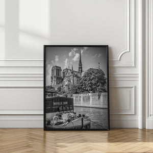Art Prints of Cathedral Notre-Dame & Seine Riverside