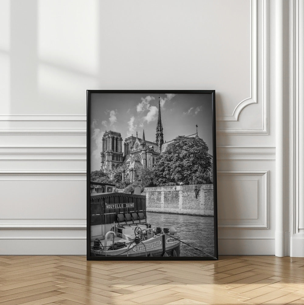 Art Prints of Cathedral Notre-Dame & Seine Riverside