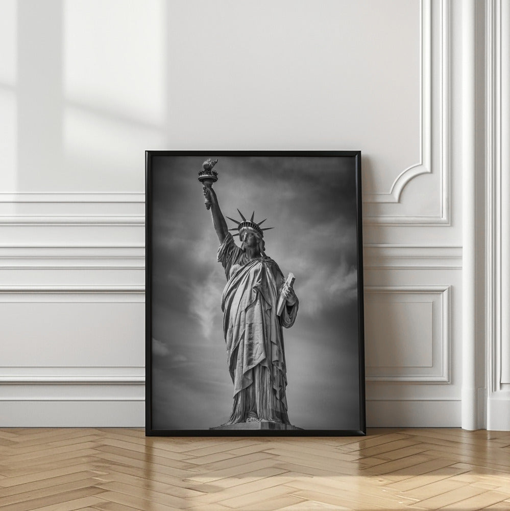 Art Prints of NEW YORK CITY Monochrome Statue of Liberty