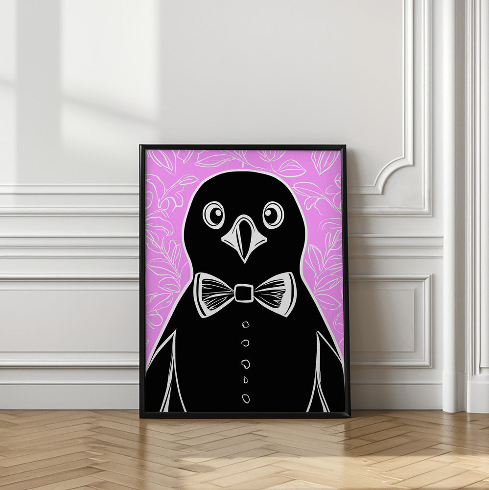 Art Prints of Penguin with bow tie