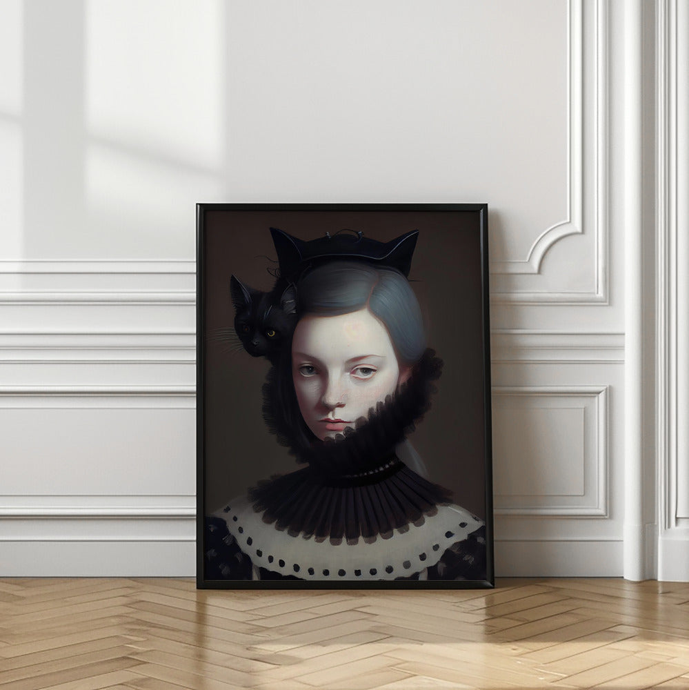 Art Prints of Miss Black Kitty